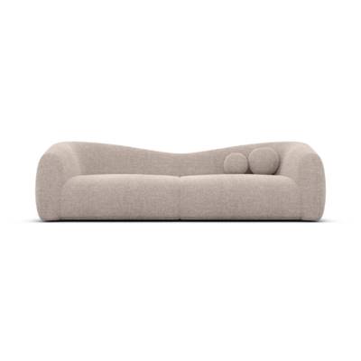 Rico canapé 3 places en tissu texturé beige