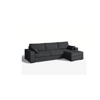 Ciliacé canapé convertible d'angle drot gris anthracite