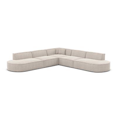Onys canapé d'angle L tissu texturé beige
