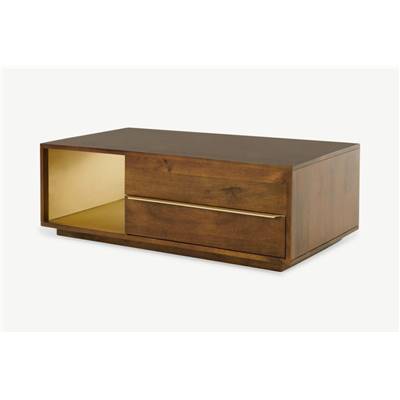 Anderson table basse en bois de manguier et laiton