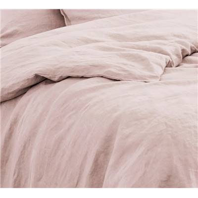 Elana housse de couette lin lavé rose veneto 220x240