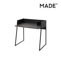Arren bureau compact bton et acier noir