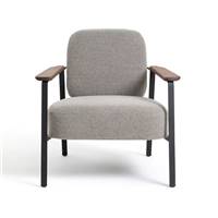 Rosalie fauteuil natté chiné gris