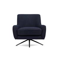 Serafin fauteuil pivotant bouclé bleu nuit
