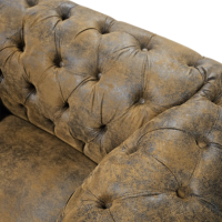 Chesterfield fauteuil marron