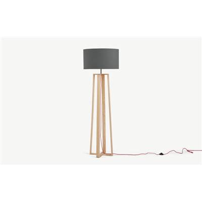 Asher lampadaire bois et gris
