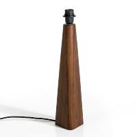 Patio pied de lampadaire chêne massif teinté noyer