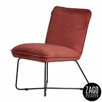 Hall fauteuil en velours tomette pieds métal