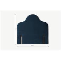 Letty tête de lit 140cm bleu saphir
