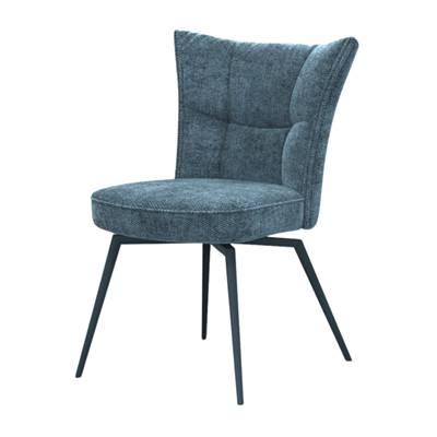 Ibiza chaise en tissu bleu