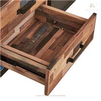 Factory buffet bois de bateau recyclé 4 portes 4 tiroirs L200cm