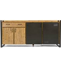 Kiko buffet acacia et métal 1 tiroir 4 portes