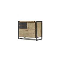 Kiko commode acacia et mtal 4 tiroirs