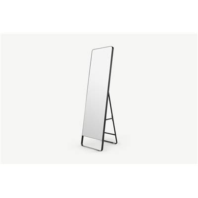 Arles miroir sur pieds noir mat 48x160