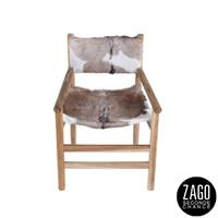 Noldor fauteuil style montagnard en cuir de chèvre