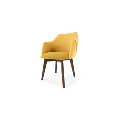 Lule chaise de bureau tissu jaune soleil
