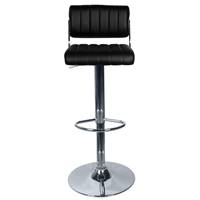 Isak chaise de bar réglable et pivotante en cuir synthétique noir