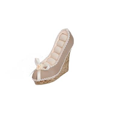 Chaussure porte bagues crème