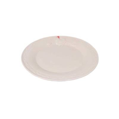 Assiette beige coq GM 25cm