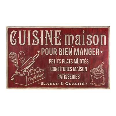 Grande plaque Cuisine maison 122,5 x 73,5 cm