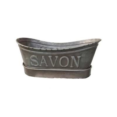 Baignoire porte savon couleur zinc
