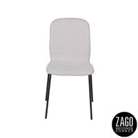 Sense chaise en tissu gris clair piètement métal noir