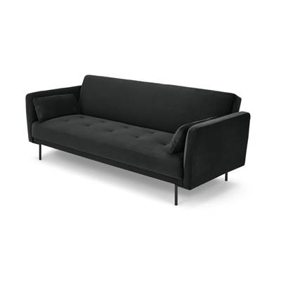 Harlow clic-clac 3 places, velours gris nuit