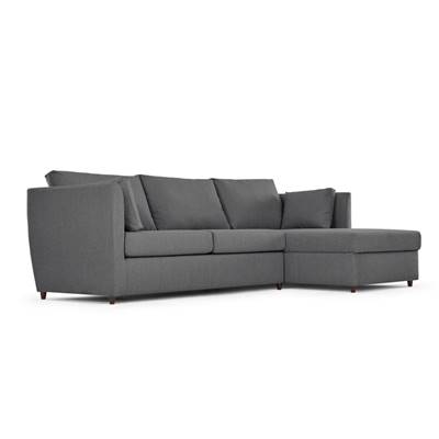 Milner canapé d'angle droit gris nuit