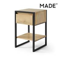 Rena table de chevet bois de manguier et noir