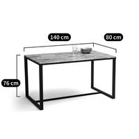 Alice table à manger chêne et acier 8 personnes