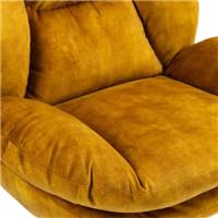 Topi fauteuil pivotant velours ocre