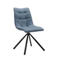 Witney chaise en tissu capitonné bleu
