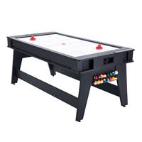 Toronto table multi-jeux billard et air-hockey noir