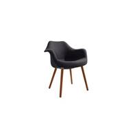 Lizo chaise scandinave en tissu gris foncé