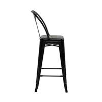Lix tabouret mi-hauteur en métal noir