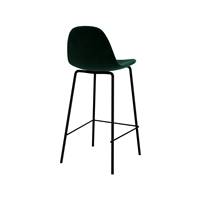 Vladi chaise de bar velours vert foncé H65