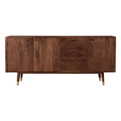 Vidax buffet en bois détails dorés 3 portes 3 tiroirs