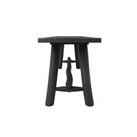 Maestro banc noir en bois de manguier et eucalyptus L110