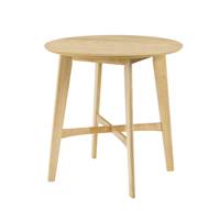 Bary table haute ronde en bois clair 4 personnes