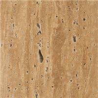 Tripoli petite console en travertin naturel et métal noir