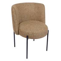 Gilo chaise en tissu tweed jaune sable