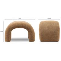 Ricoti pouf en tweed marron forme arche