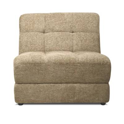 Martina module fauteuil pour canapé en tissu tweed taupe