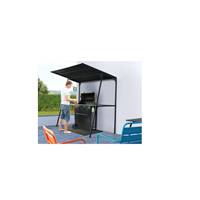 Solys tonnelle pour barbecue acier noir