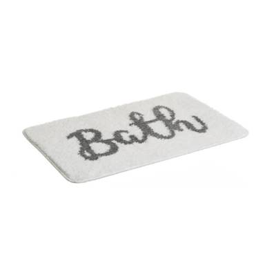 Bath tapis de bain en microfibres blanc 60x40
