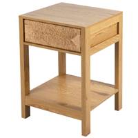 Bella table de chevet 1 tiroir en bois et corde H58cm