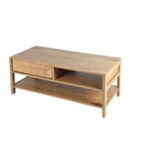 Bella table basse 1 tiroir 1 niche en bois et corde H40cm