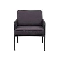 Cosy fauteuil en velours côtelé gris fusain