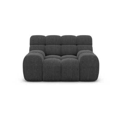Boon fauteuil en tissu texturé gris anthracite