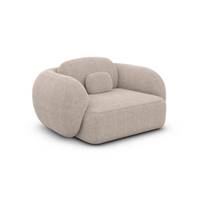Bulane fauteuil en tissu texturé beige